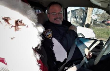 Chief Caldera with Santa Claus (Officer Badal)